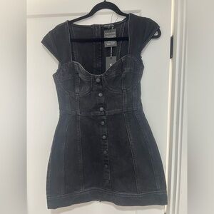 Denim Dress White Fox Boutique New with Tags